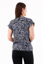 Blusa Manga Rodada Cierre Étnica Morado Claro Para Mujer 