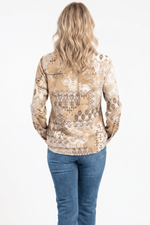 Blusa en rayón para mujer camel