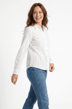 Blusa en lino para mujer blanco