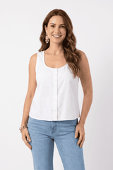 Blusa en algodón para mujer blanco