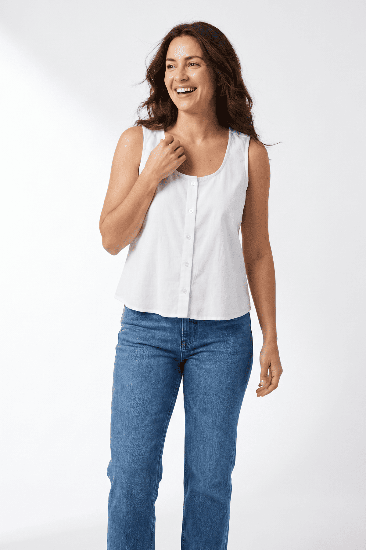 Blusa en algodón para mujer blanco