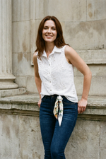 Blusa en Algodón Blanca para Mujer