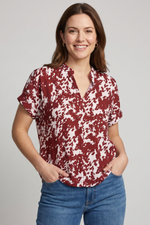 Blusa en Rayón Vinotinto para Mujer