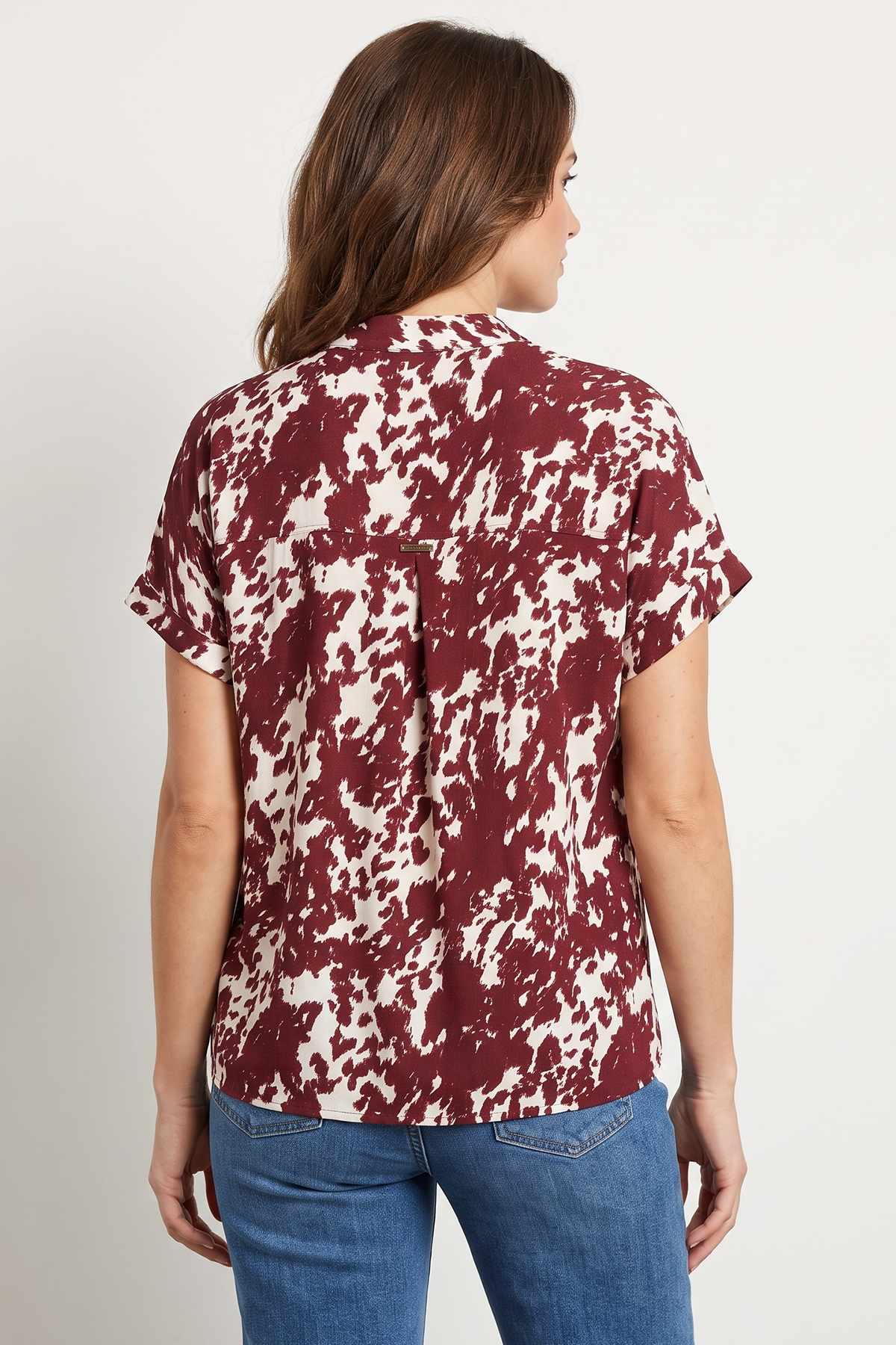Blusa en Rayón Vinotinto para Mujer