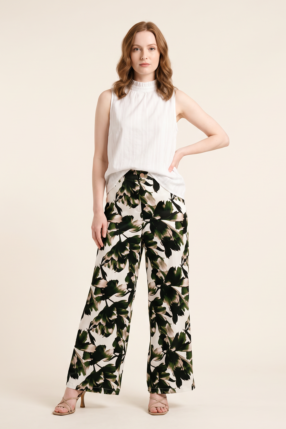 Blusa en Polyester Twill Crudo para Mujer
