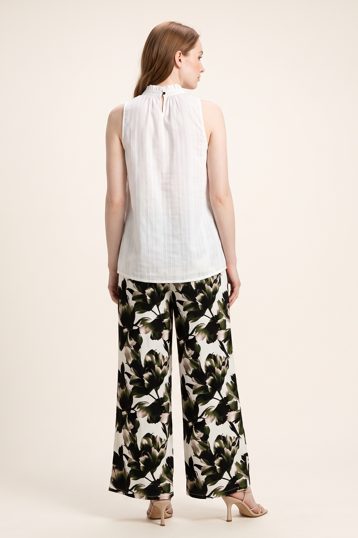 Blusa en Polyester Twill Crudo para Mujer