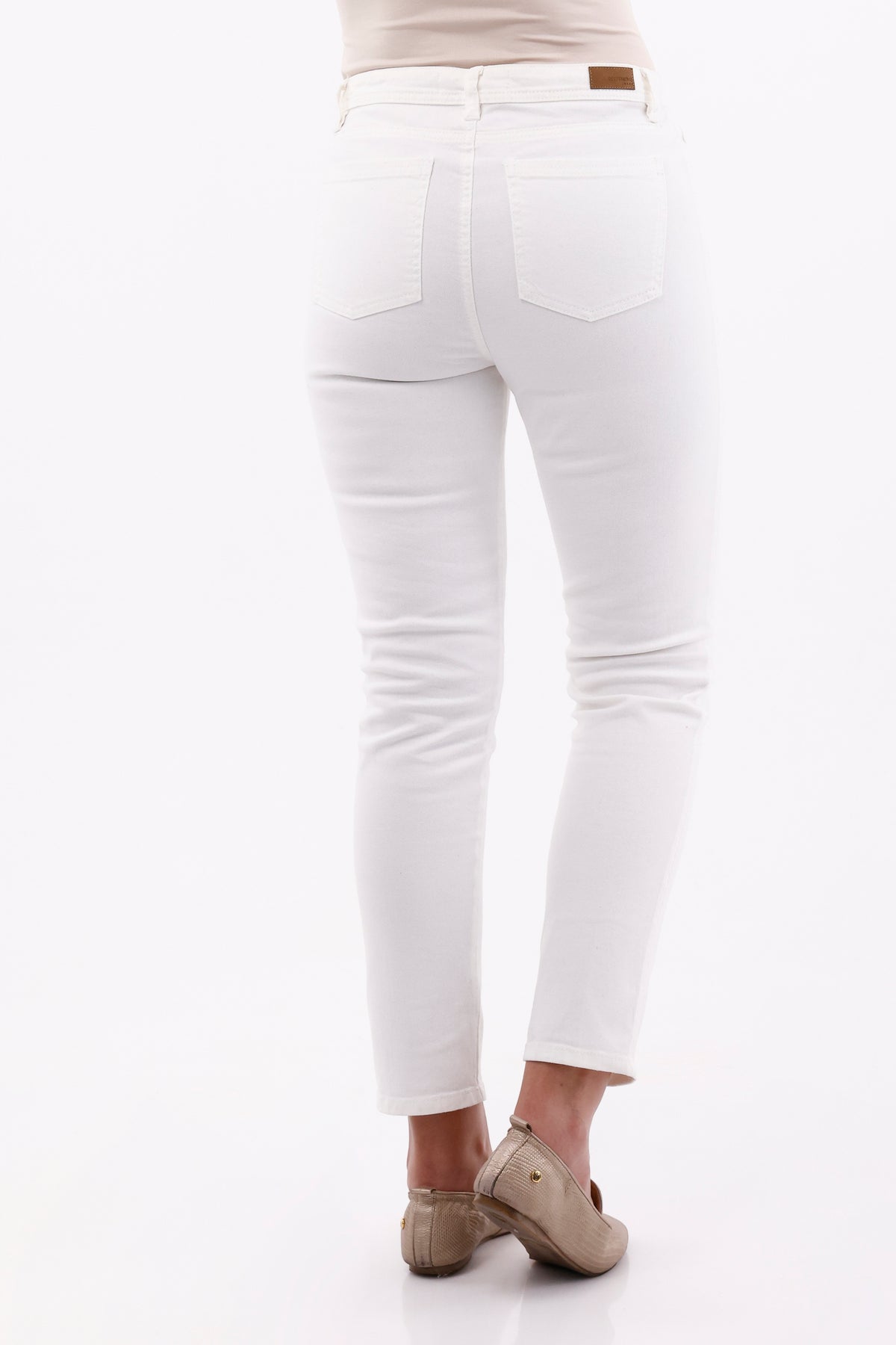 Jean Clásico Tobillero Crudo Para Mujer 