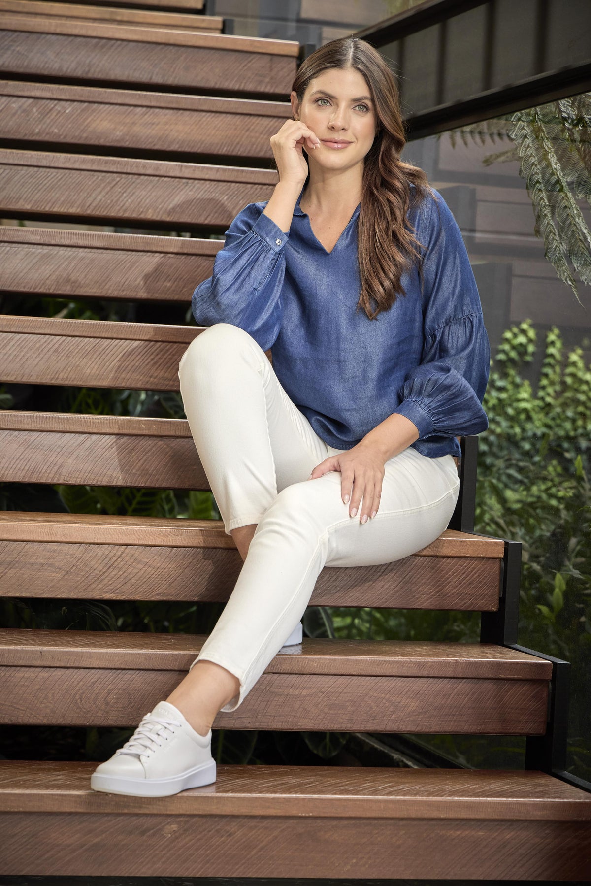 Jean Clásico Tobillero Crudo Para Mujer 