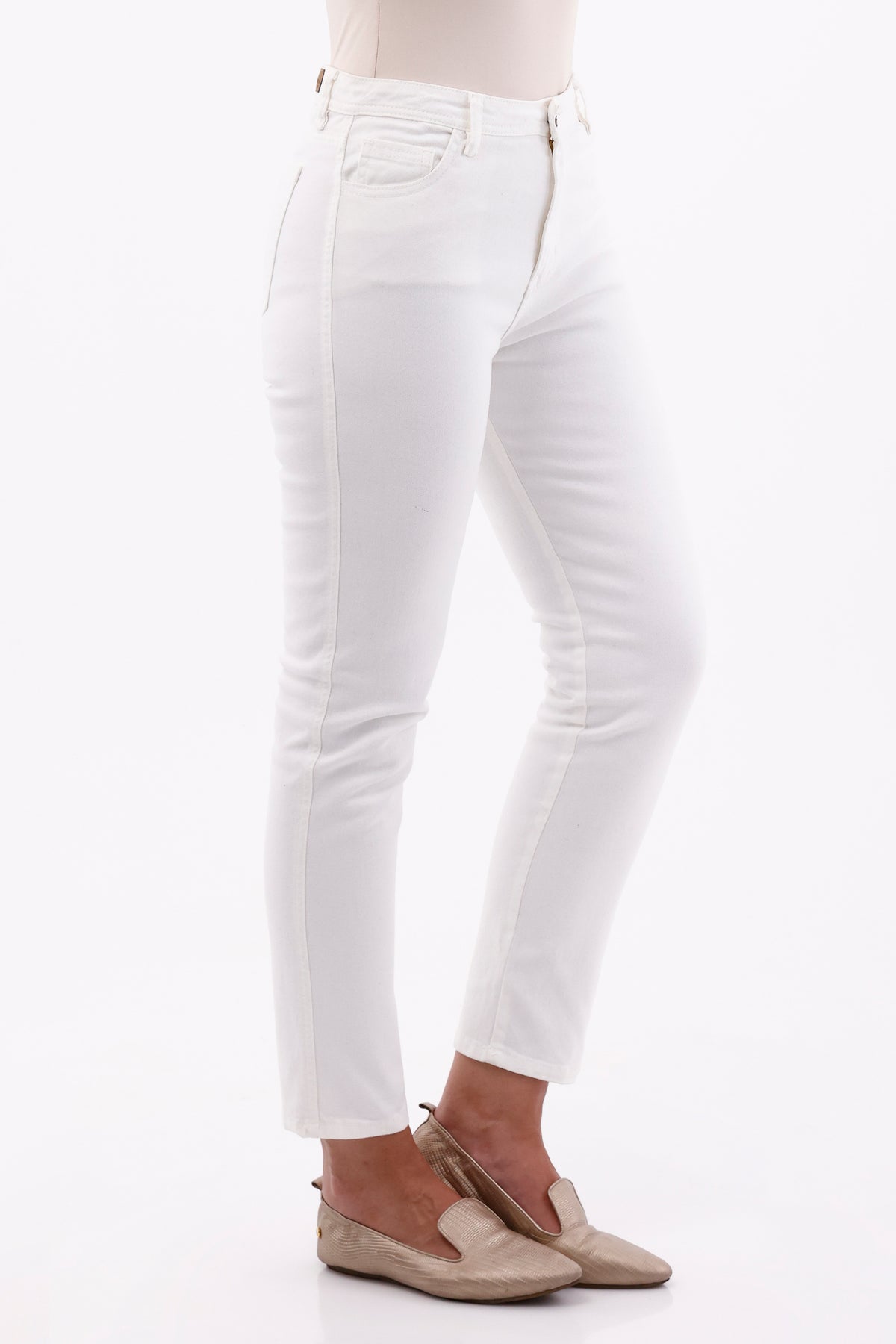 Jean Clásico Tobillero Crudo Para Mujer 