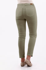 Jean Clásico Tobillero Verde Oliva para mujer 