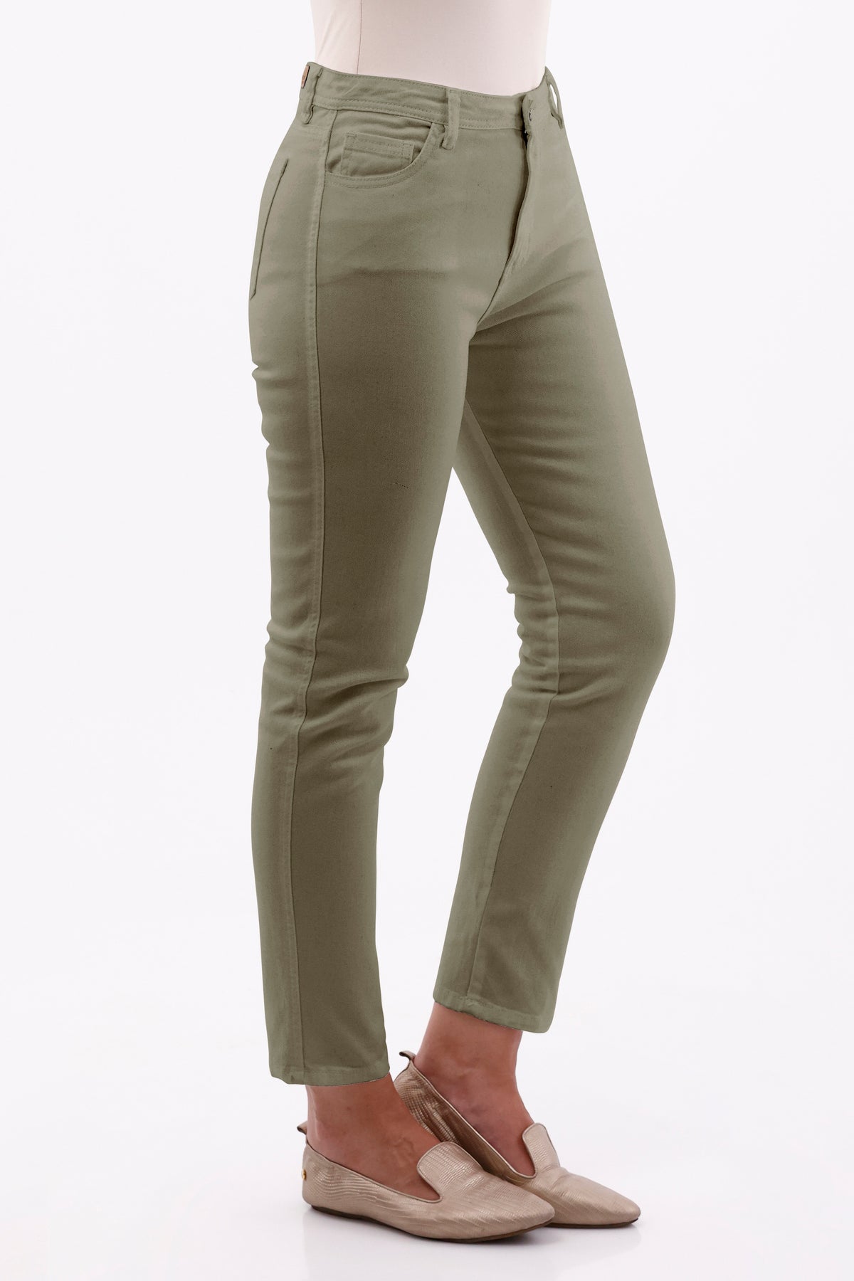 Jean Clásico Tobillero Verde Oliva para mujer 