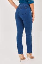 Jean Charretera Pretina Azul Medio