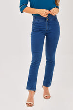 Jean Charretera Pretina Azul Medio