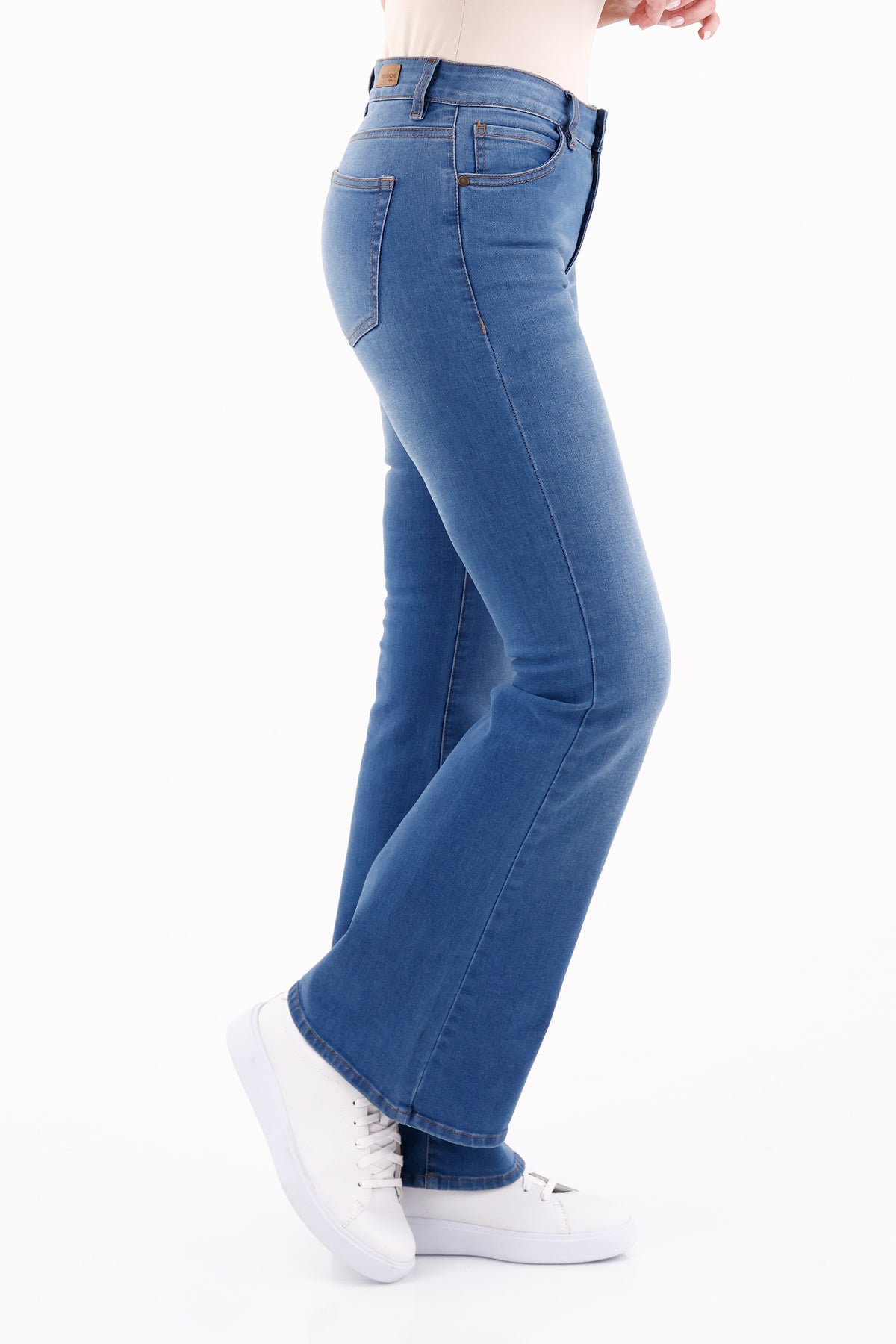 Jean Bota Campana Bigote Azul Medio Para Mujer