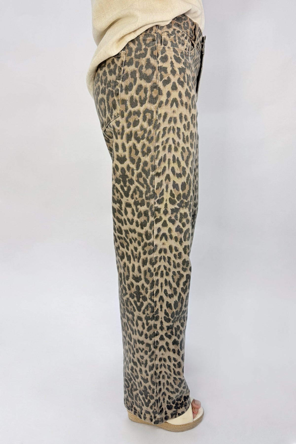 Jean Animal Print Pardo Café