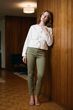 Chaqueta en Denim Blanco para Mujer