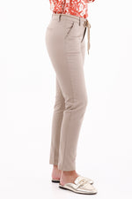 Pantalón Dril Cinturón Caqui Para Mujer 