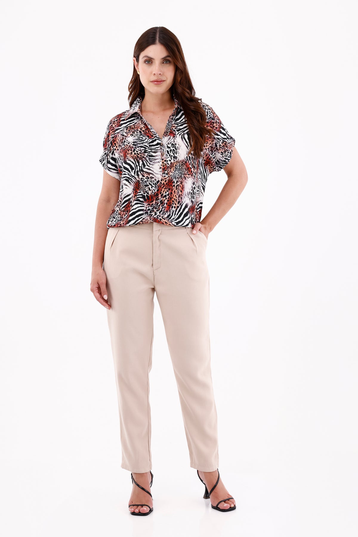 Pantalón Pasadores Prense Beige
