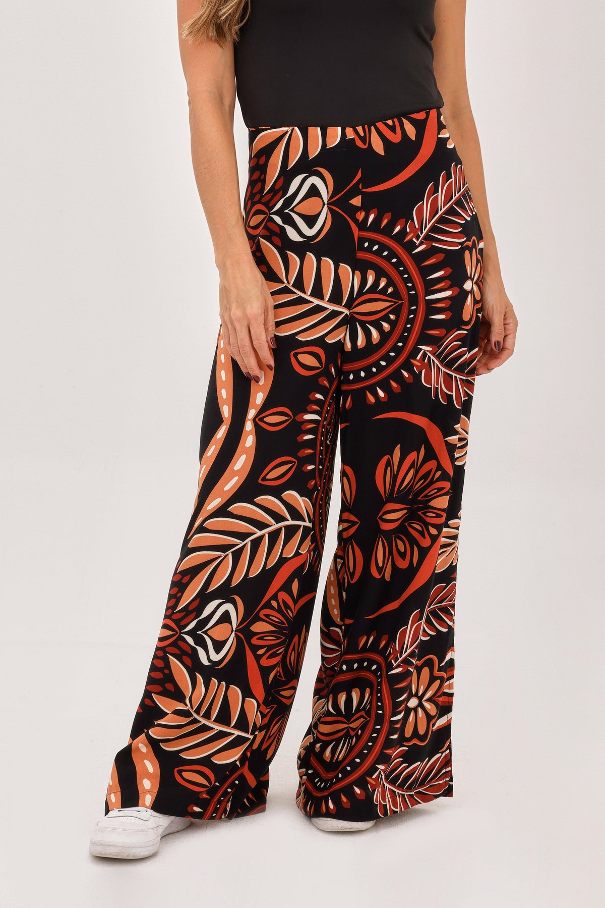 Pantalón Abertura Ramas Negro