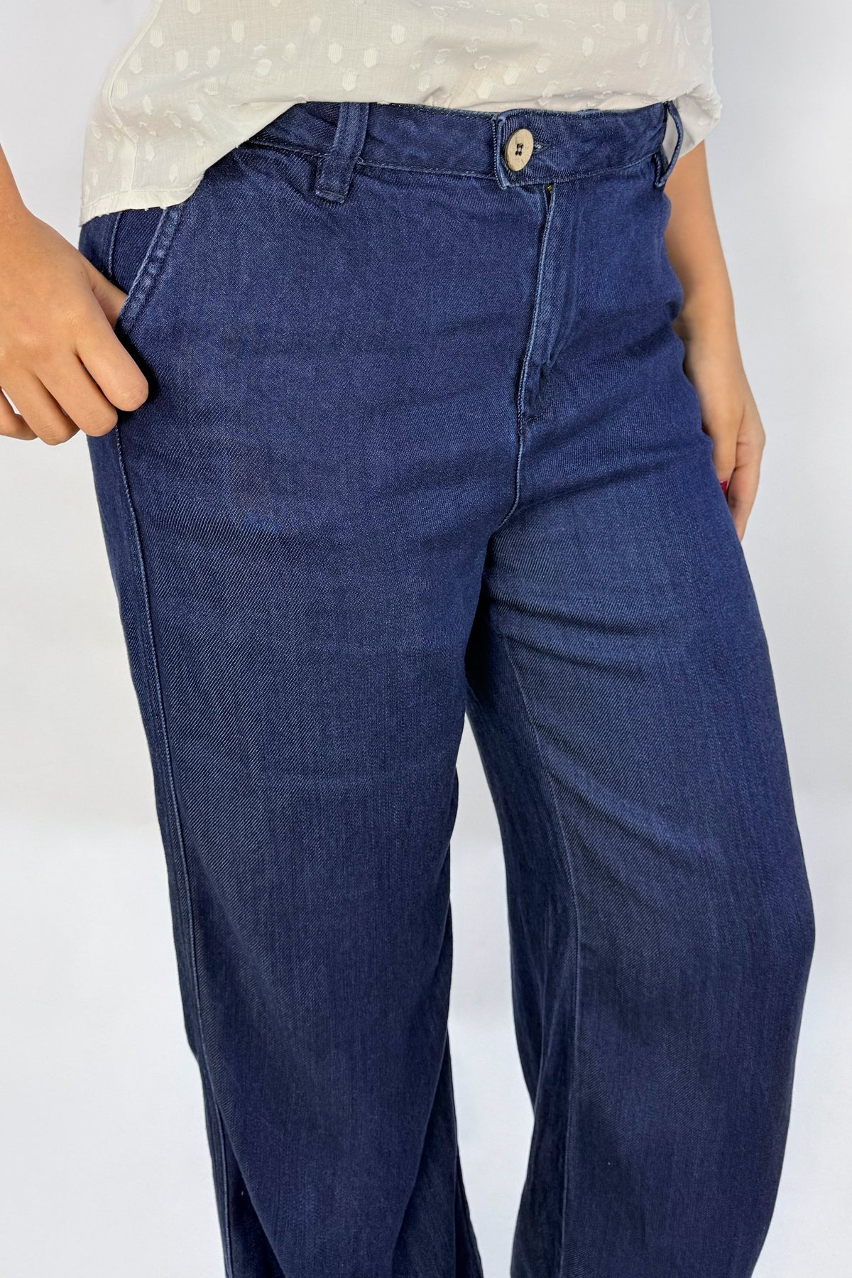 Pantalón Índigo Ribete Azul Oscuro