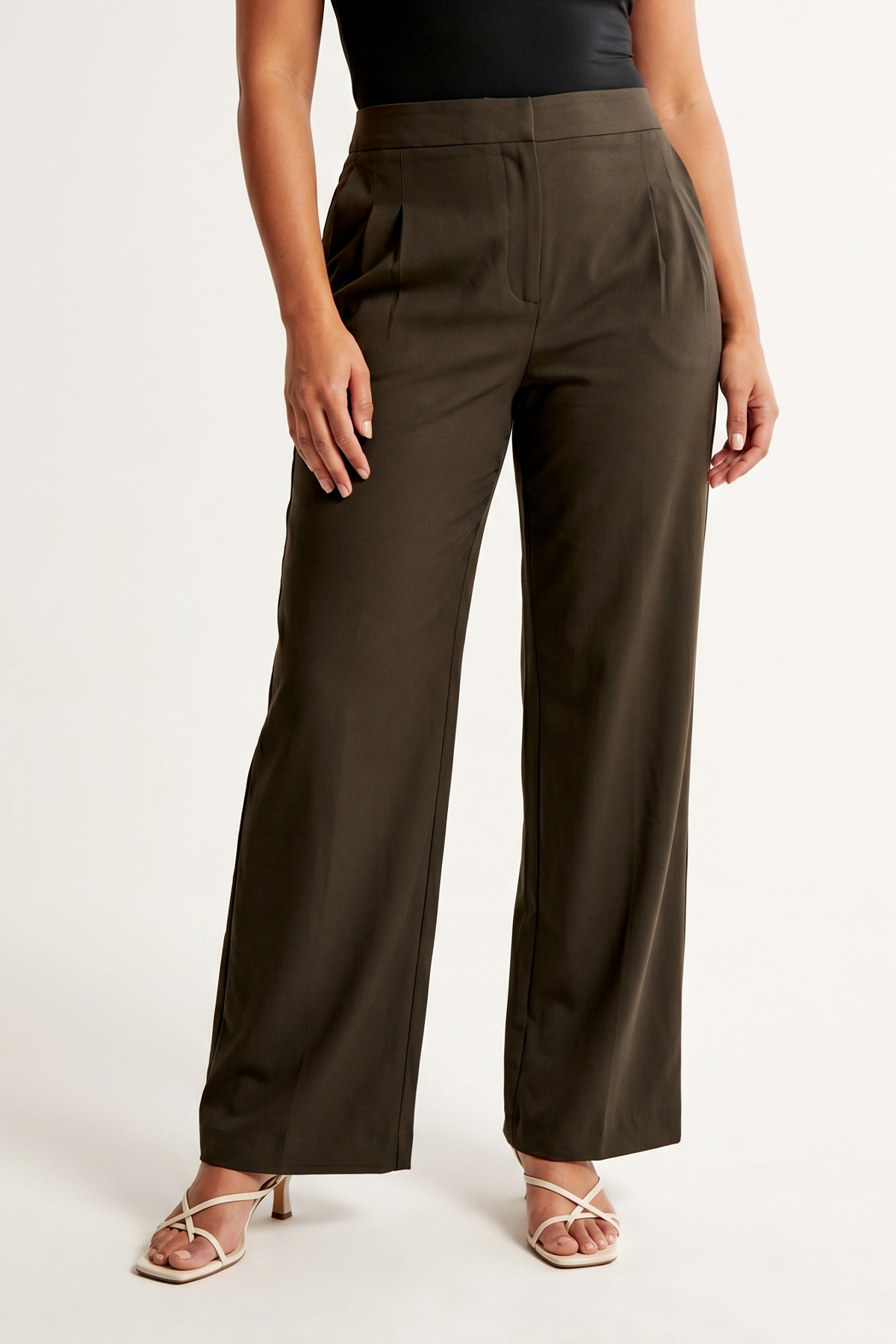 Pantalón Casual Café en Rayón para Mujer