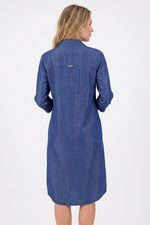 Vestido en Tencel Azul Oscuro para Mujer