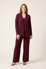 Cardigan Duo en Polilycra Vinotinto para Mujer