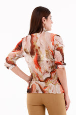 Chaqueta Manga Recogida Fondo Entero Crudo Para Mujer 