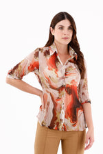 Chaqueta Manga Recogida Fondo Entero Crudo Para Mujer 