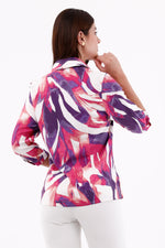 Blusa Manga 3/4 Étnica Morado Para Mujer 