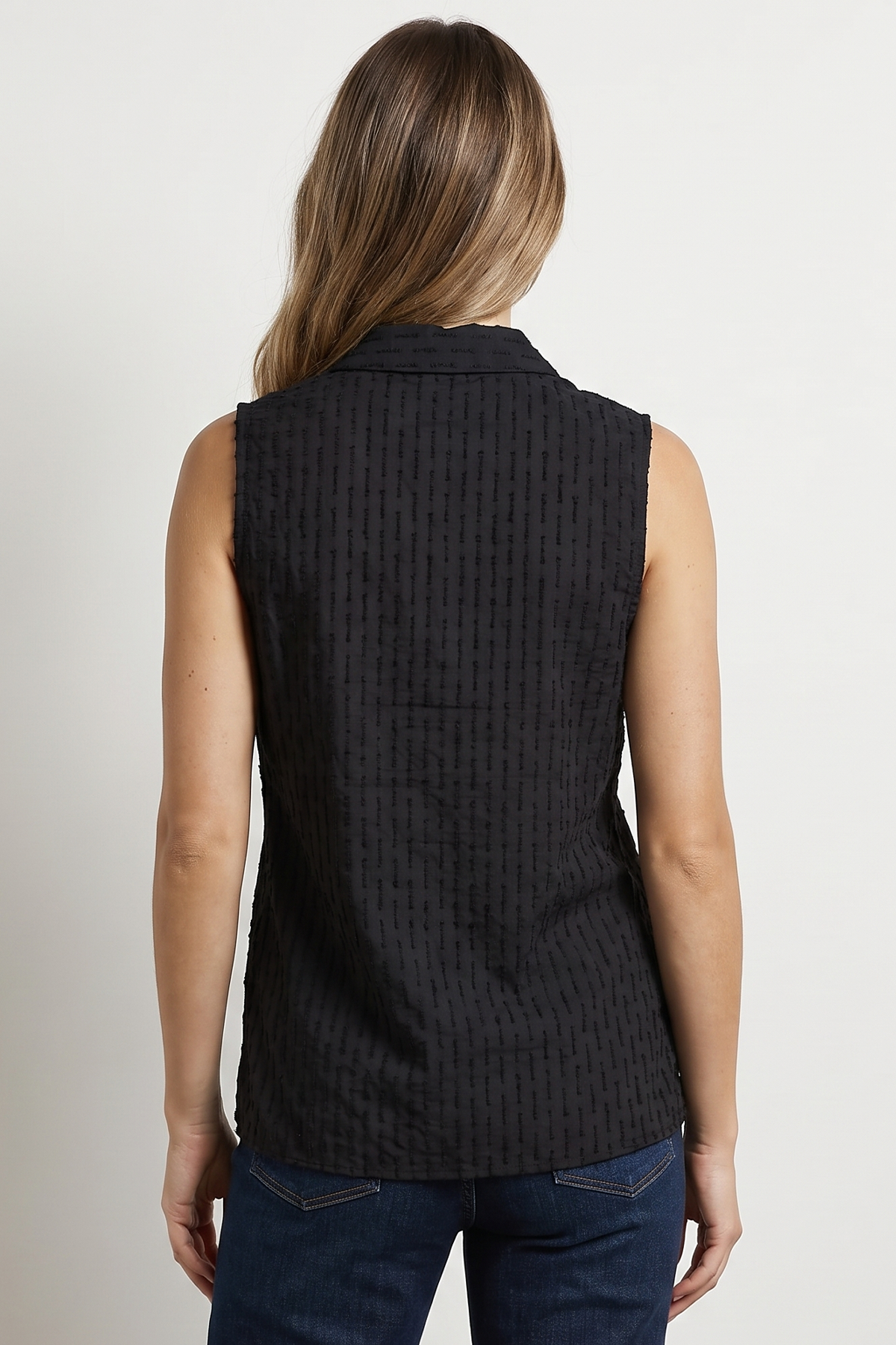 Blusa en Algodón Negro para Mujer