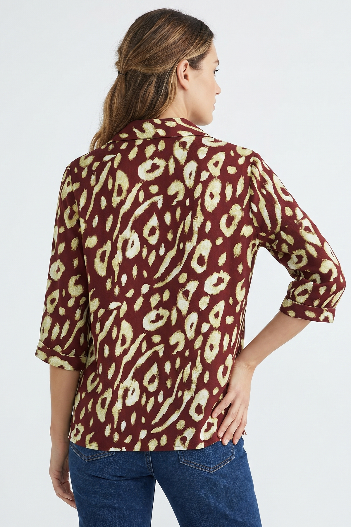 Blusa en Rayón Vinotinto para Mujer