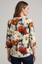 Blusa Manga 3/4 en Rayón Naranja para Mujer
