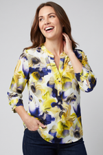 Blusa Manga 3/4 en Rayón Morada para Mujer
