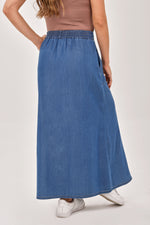 Falda Bolsillos Índigo Azul Medio