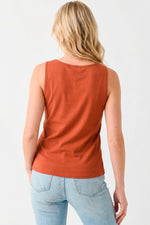 Top en lycra para mujer terracota
