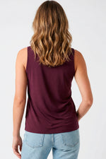 Top en lycra para mujer vinotinto