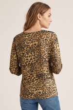 Camiseta en Viscosa Café con Silueta Ajustada para Mujer