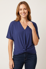 Camiseta en Licra Azul Petroleo para Mujer