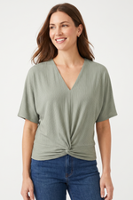 Camiseta en Licra Verde Oliva para Mujer