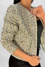 Chaqueta Lurex Bolsillo Verde