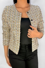 Chaqueta Lurex Bolsillo Verde