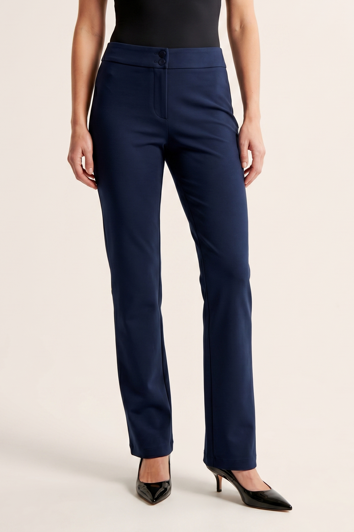 Pantalón Casual Azul Índigo en Poliéster para Mujer