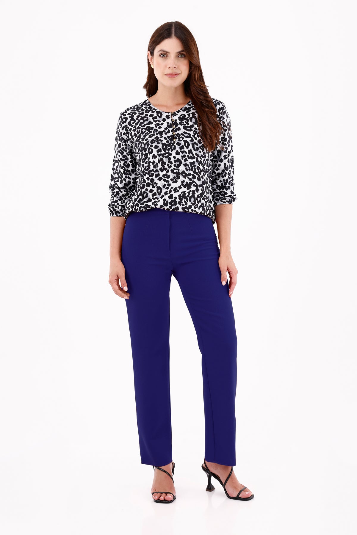 Pantalón Clásico Prada Azul Rey Para Mujer