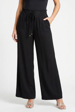 Pantalón Casual Negro en Rayón para Mujer
