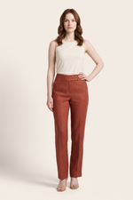 Pantalón en Lino Terracota para Mujer