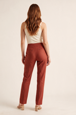 Pantalón en Lino Terracota para Mujer