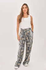 Pantalón Étnico Cinturón Azul