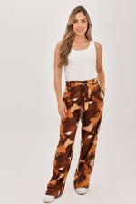 Pantalón Étnico Cinturón Mostaza