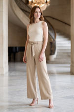 Pantalón en Polyester Twill Caqui para Mujer
